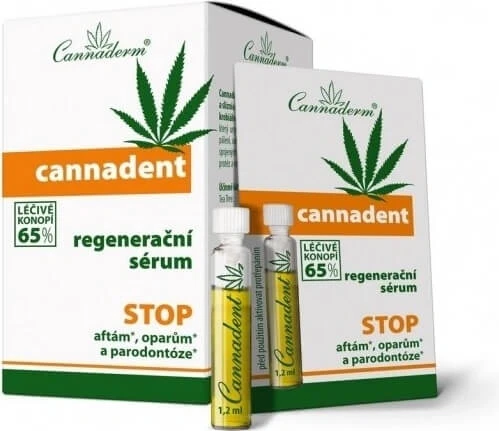 Cannaderm CANNADENT ser regenerant 10×1,5 ml, pentru afte și răni reci