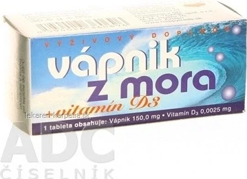 NATURVITA Calciu din mare + vitamina D3 1×60 tbl, calciu + D3