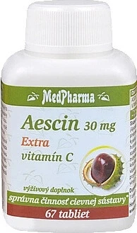 MedPharma Aescin 30 mg Extra vitamina C 1×67 tbl, supliment alimentar