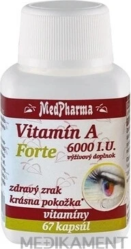 MedPharma Vitamina A 6000 U.I. Forte 1×67 cps, supliment alimentar