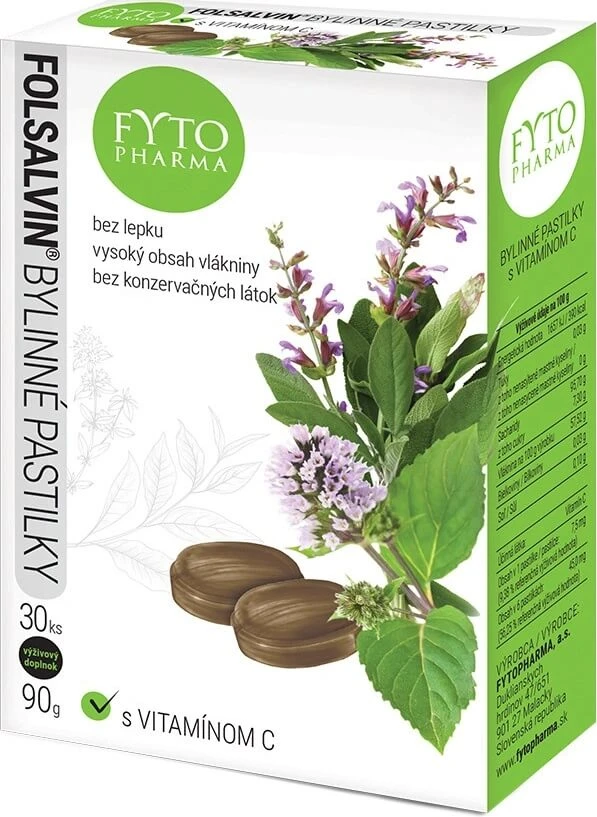 FYTOPHARMA pastile pe bază de plante cu vitamina C 1×30 buc, pastile pe bază de plante