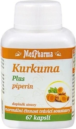 MedPharma Turmeric Plus piperină 1×67 cps, supliment alimentar
