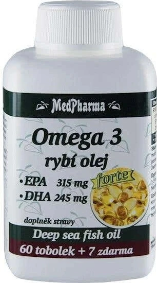 MedPharma OMEGA 3 fish oil forte - EPA, DHA 1×67 cps, supliment alimentar