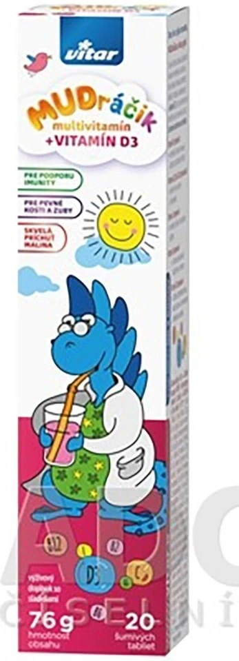 VITAR MUDráčik multivitamine + VITAMINA D3 1×20 tbl