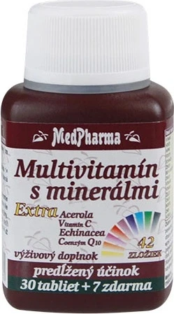 MedPharma MULTIVITAMIN CU MINERALE EXTRA 42 INGREDIENTE 1 × 30 + 7 tbl gratuit (37 buc)