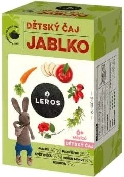 LEROS Ceai pentru copii - măr 20×2 g, ceai