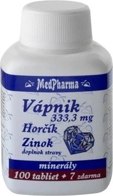 MedPharma CALCIU 333,3 mg + Magneziu + Zinc 1×37 tbl, calciu + magneziu + zinc