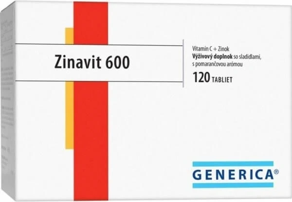 GENERICA Zinavit 600 cu aromă de portocale 1×120 tbl, supliment alimentar