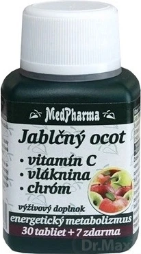MedPharma APPLE COCONUT, VIT C, FIBRE, CHROME 1×37 tbl, APPLE COCONUT, VIT C, FIBRE, CHROME
