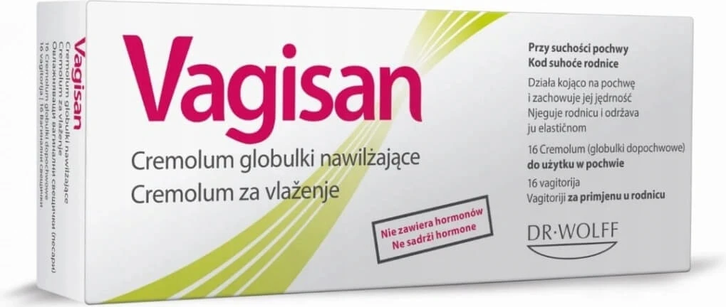 Vagisan HydroCream Cremolum 16 buc, supozitoare vaginale