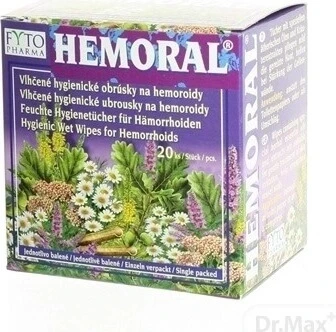 Șervețele umede FYTO HEMORAL 1×20 buc, șervețele umede