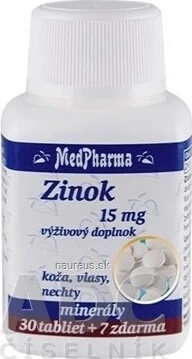 MedPharma ZINOC 15 mg 1×37 tbl, zinc