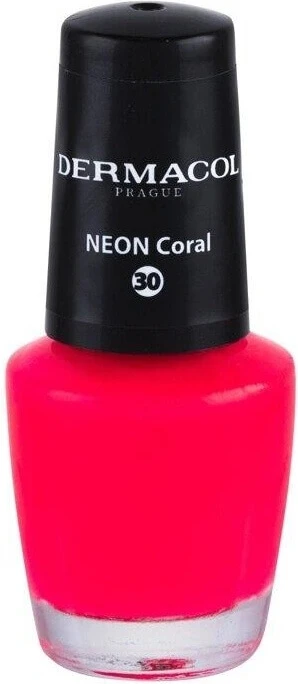 Dermacol Lac de unghii Neon Coral No.30 1×5 ml, lac de unghii