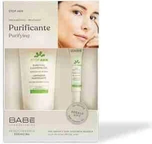 BABÉ ACNE Gel de curățare profundă + cadou: gel de uscare pentru acnee, set 1x1 1x200 + 8 ml, gel de curățare + cremă de uscare