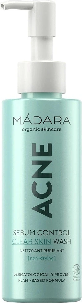 Mádara ACNE Sebum Control Clear Skin Wash Gel 1×140 ml, spumă naturală de curățare
