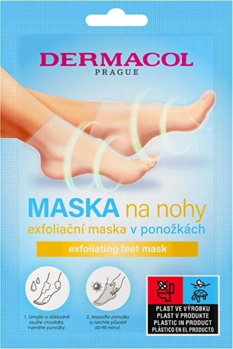 Dermacol Mască exfoliantă pentru picioare în șosete 1×1 buc