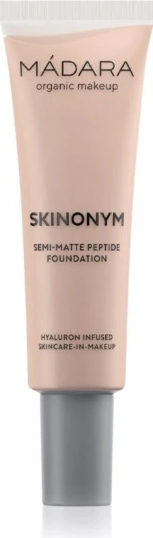 MÁDARA SKINONYM Machiaj semi-mat cu peptide Rose Ivory 1×30ml, Machiaj natural certificat