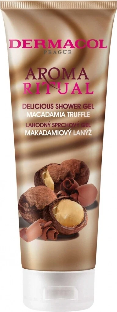 Dermacol Aroma Ritual Gel de duș Macadamia Truffle 1×250 ml, aromă de nuci