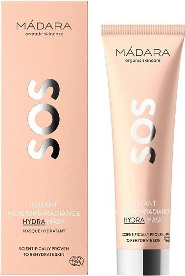 Mádara SOS Hydra, Mască hidratantă cu efect instant 1×60 ml, mască naturală pentru îngrijirea pielii