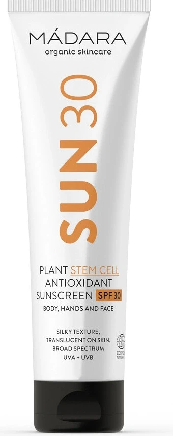 Mádara Protecție solară cu celule stem vegetale și antioxidanți SPF 31 1×100 ml, protecție solară naturală certificată