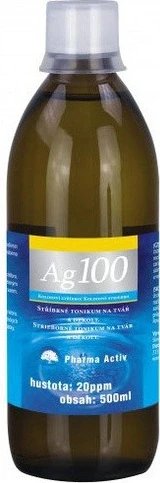Pharma Activ Argint coloidal Ag100 1×500 ml, 20 ppm, argint coloidal