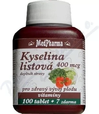 MedPharma ACID FOLIC 400 mcg 1×107 tbl, ACID FOLIC