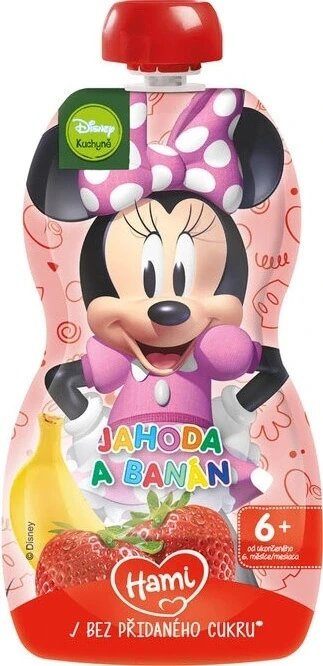 HAMI Disney Minnie capsulă Banană și căpșuni 1×110 g, capsulă de fructe
