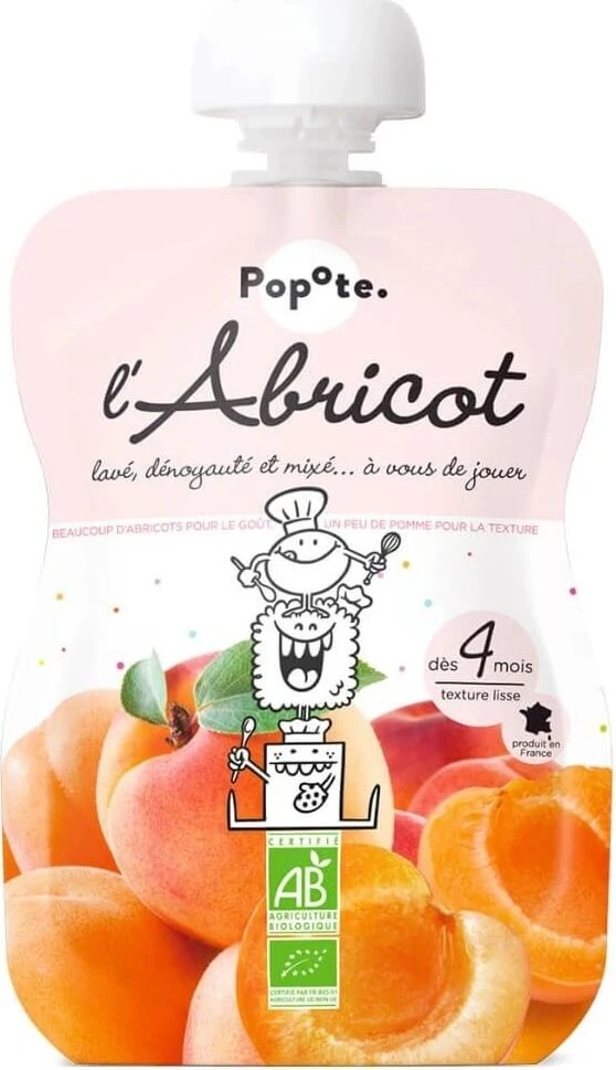 POPOTE Capsulă organică de caise 120 g, 4+ 1×120 g