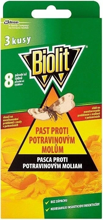 Capcană pentru molii pentru alimente Biolit 1×3 buc, capcană pentru molii