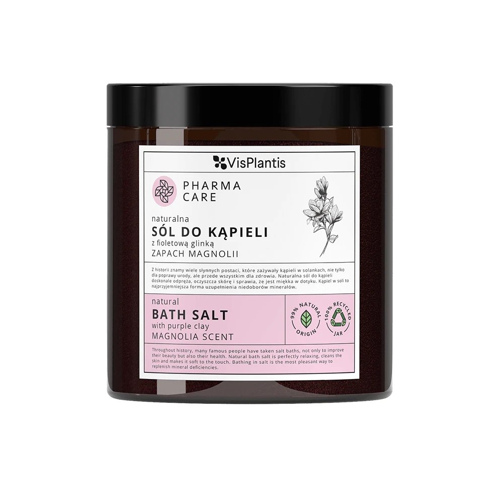 Vis Plantis Pharma Care, sare de baie naturală cu argilă violetă, magnolie, 800 g