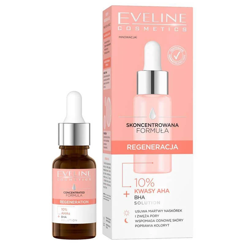 Eveline Cosmetics Concentrated Formula, ser regenerant, 10 % acizi AHA, 18 ml