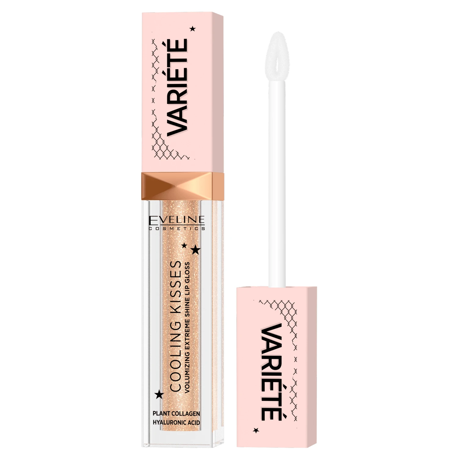 Eveline Cosmetics Variete Cooling Kiss, luciu de buze volumizator cu efect de răcire, Nr. 01, 6,8 ml