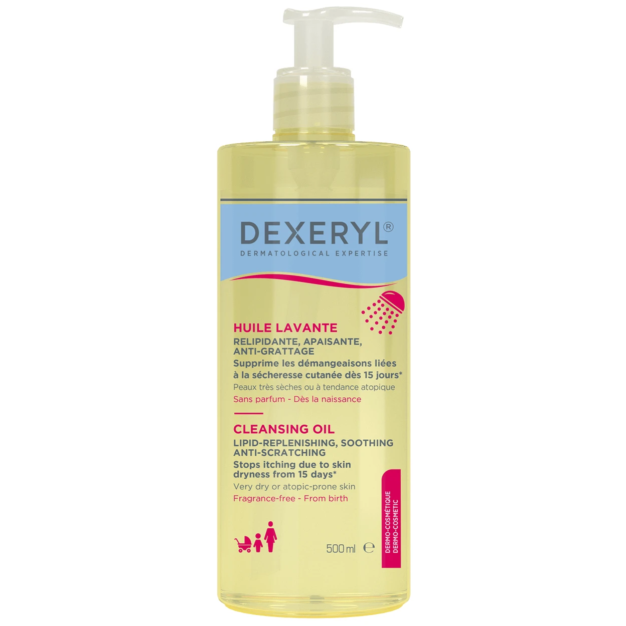 Dexeryl, ulei de spălare a corpului, 500 ml