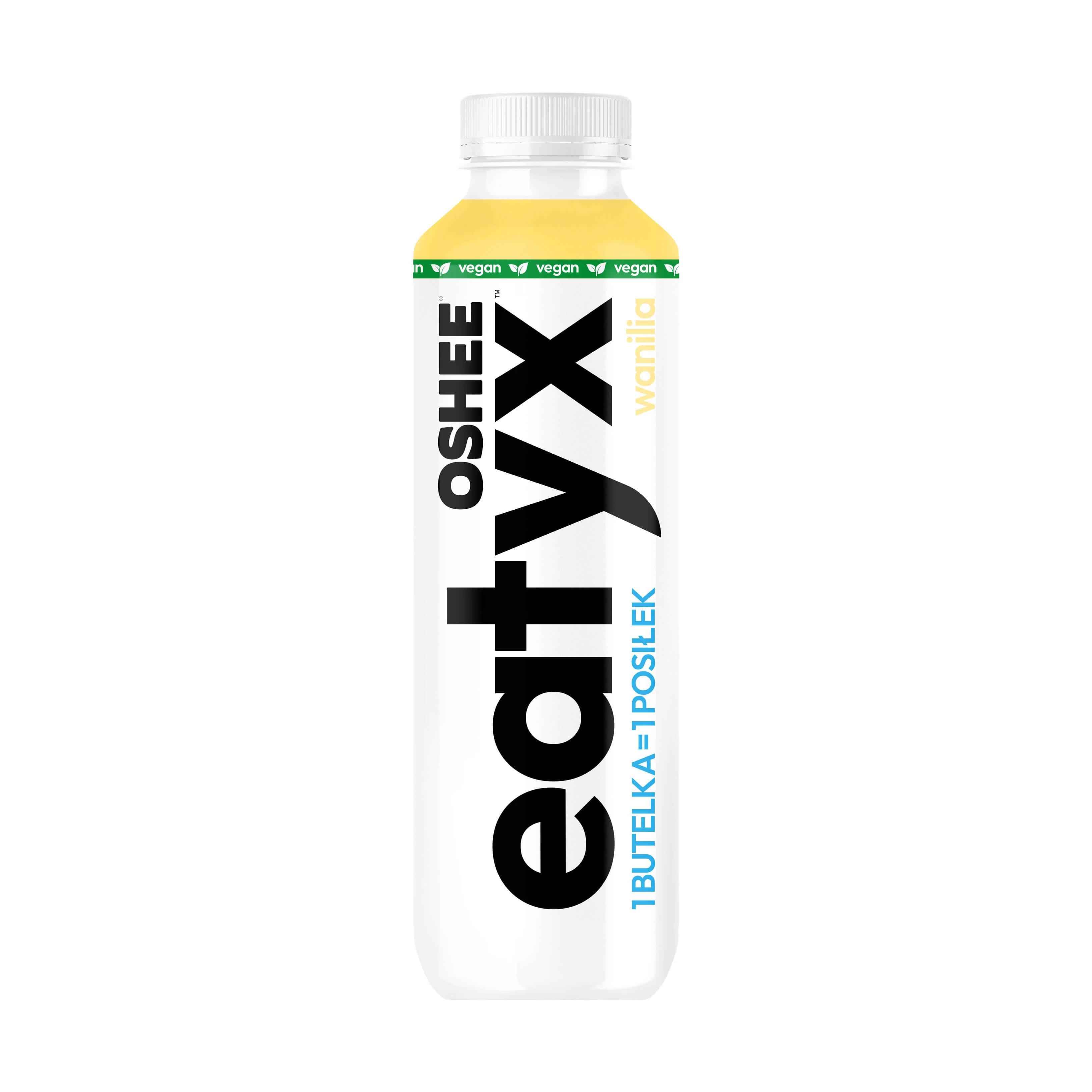 OSHEE Eatyx, masă lichidă gata de consum, vegan, vanilie, 500 ml SHORT DATE