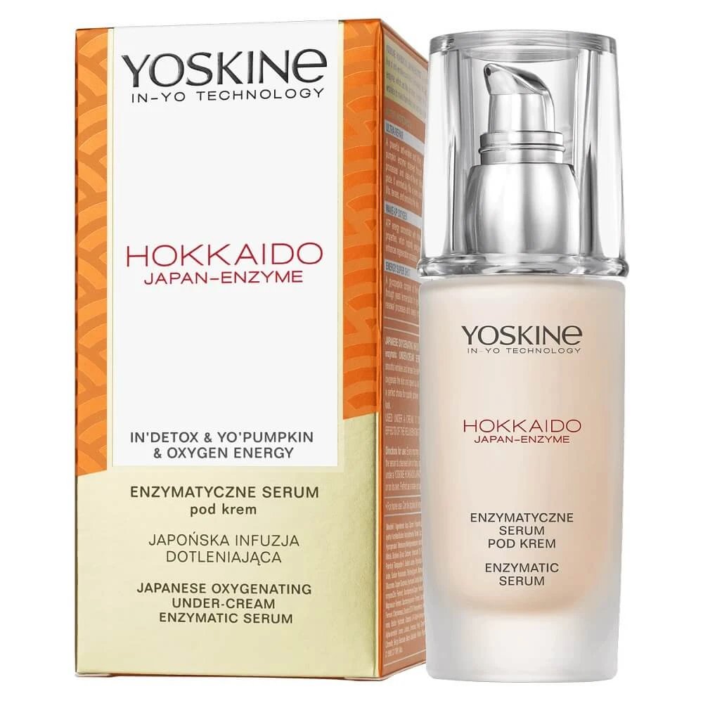 Yoskine Hokkaido Japan-Enzyme, ser enzimatic sub cremă, 30 ml
