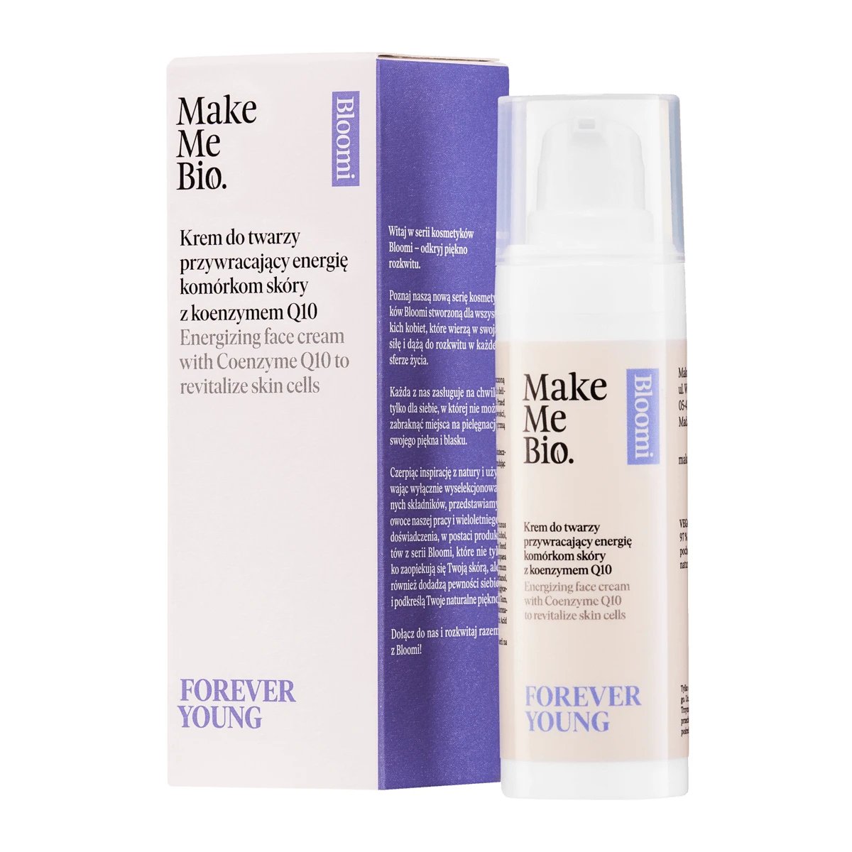 Make Me Bio Bloomi Forever Young, cremă de refacere a energiei celulare cu coenzima Q10, 30 ml