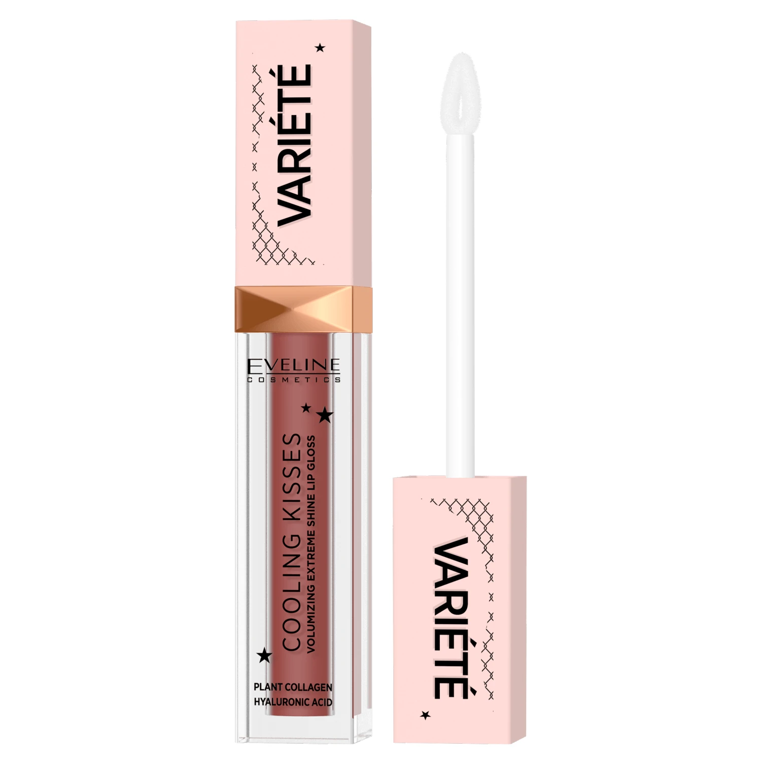 Eveline Cosmetics Variete Cooling Kiss, luciu de buze volumizator cu efect de răcire, Nr. 04, 6,8 ml