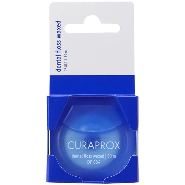 Curaprox, ață dentară, cerată, mentă, DF 834, 50 m