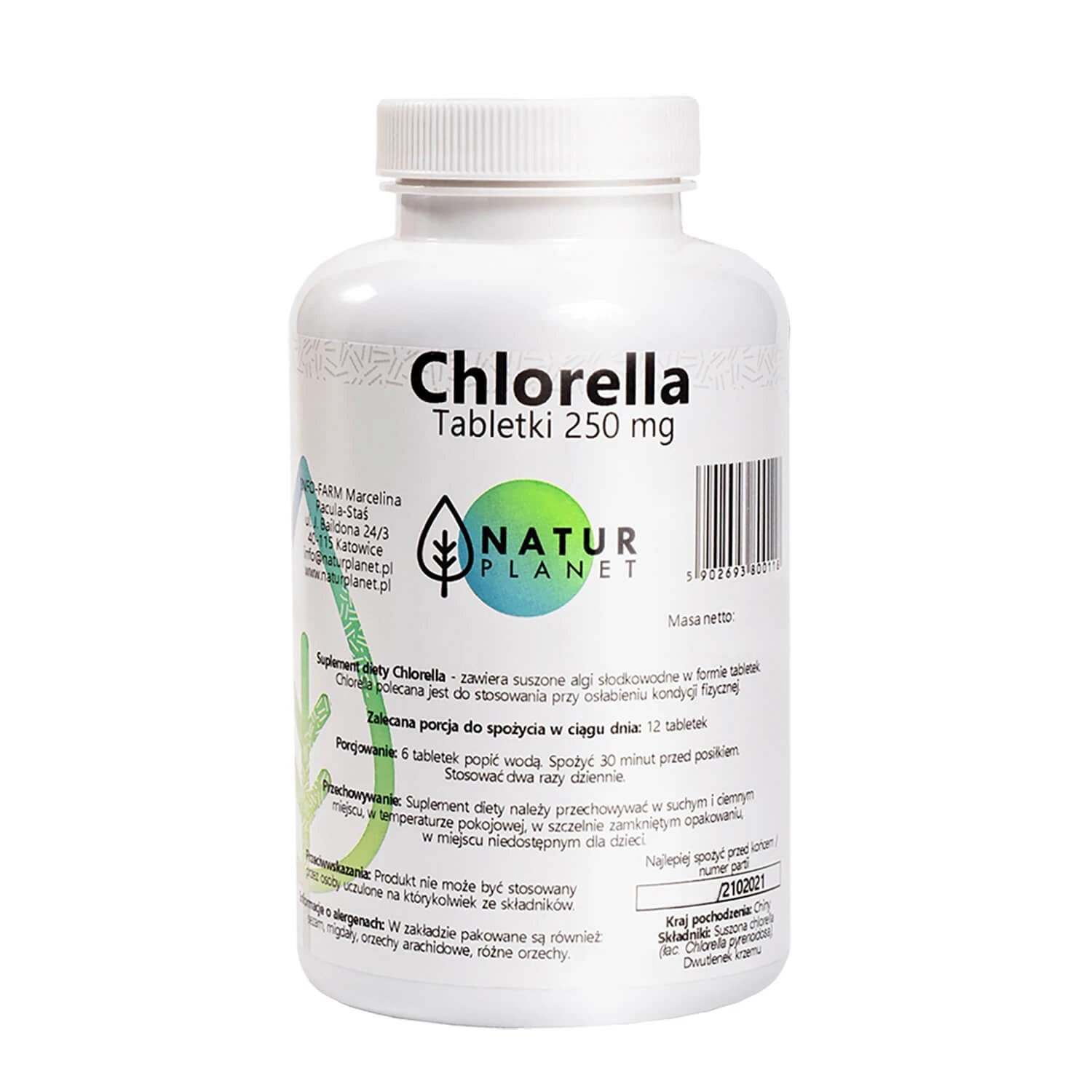 Natur Planet Chlorella, 500 comprimate