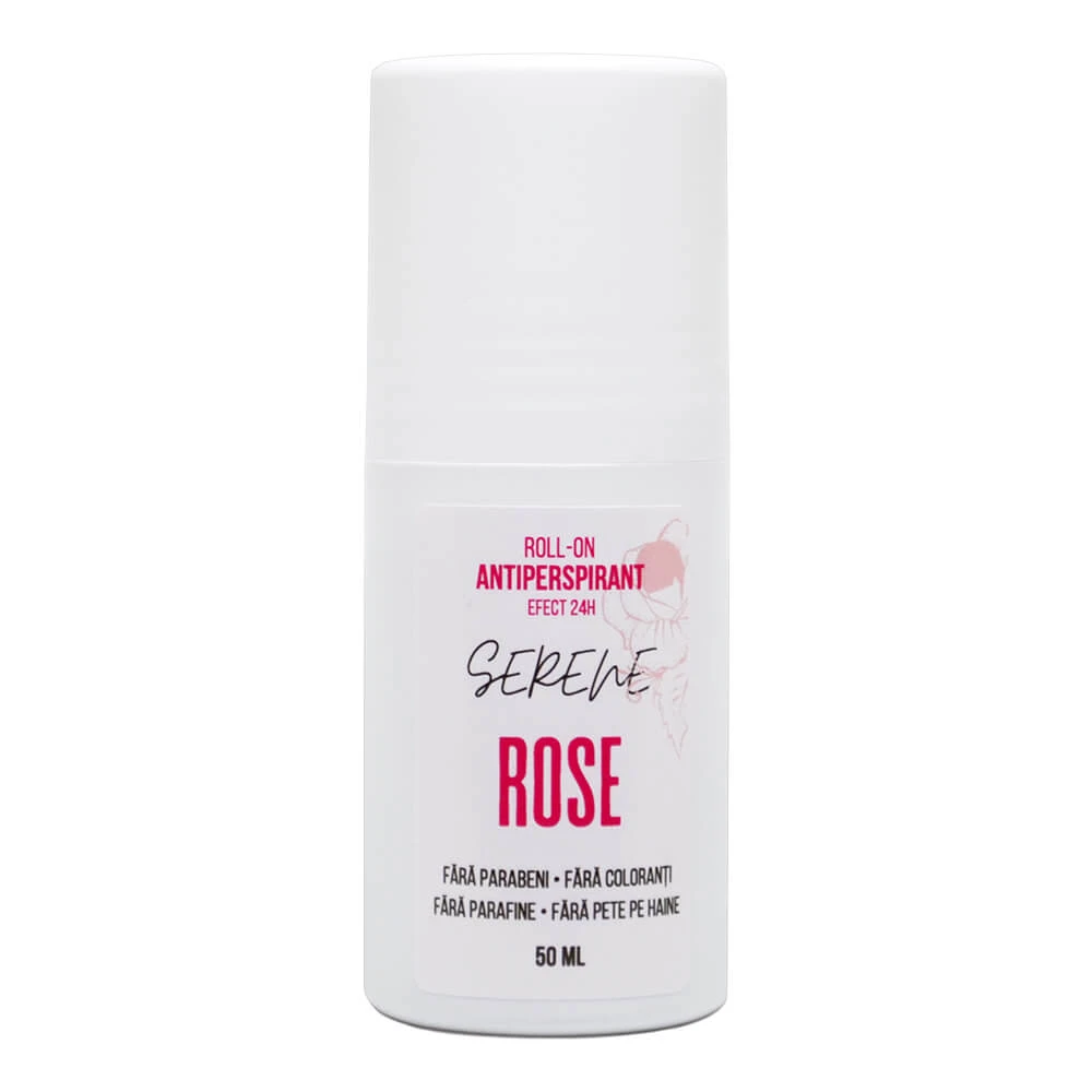 Antiperspirant roll-on cu parfum de Trandafir, 50 ml, Serene