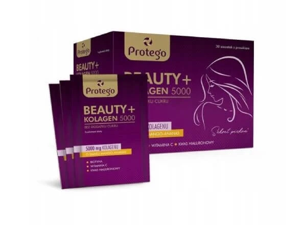 Protego Beauty + Colagen 5000 aromă de mango și ananas, 30 pliculețe