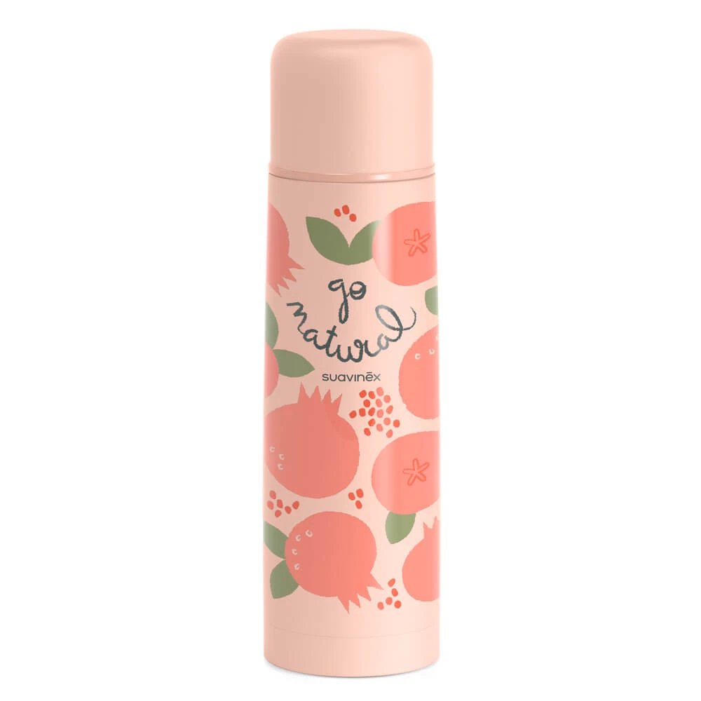 Termos pentru bauturi Go Natural, Rodie, 500 ml, Suavinex