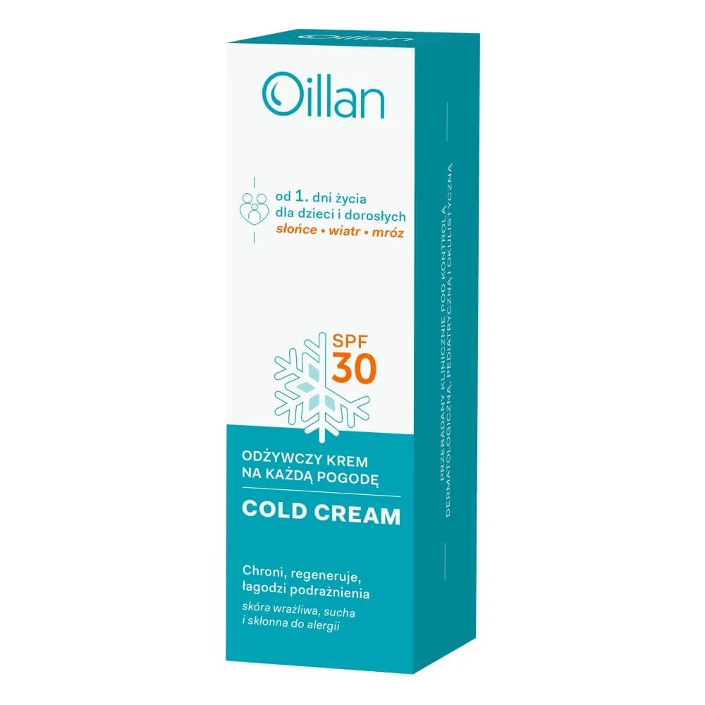 Oillan Cold Cream, cremă hrănitoare pentru toate anotimpurile, SPF 30, 50 ml