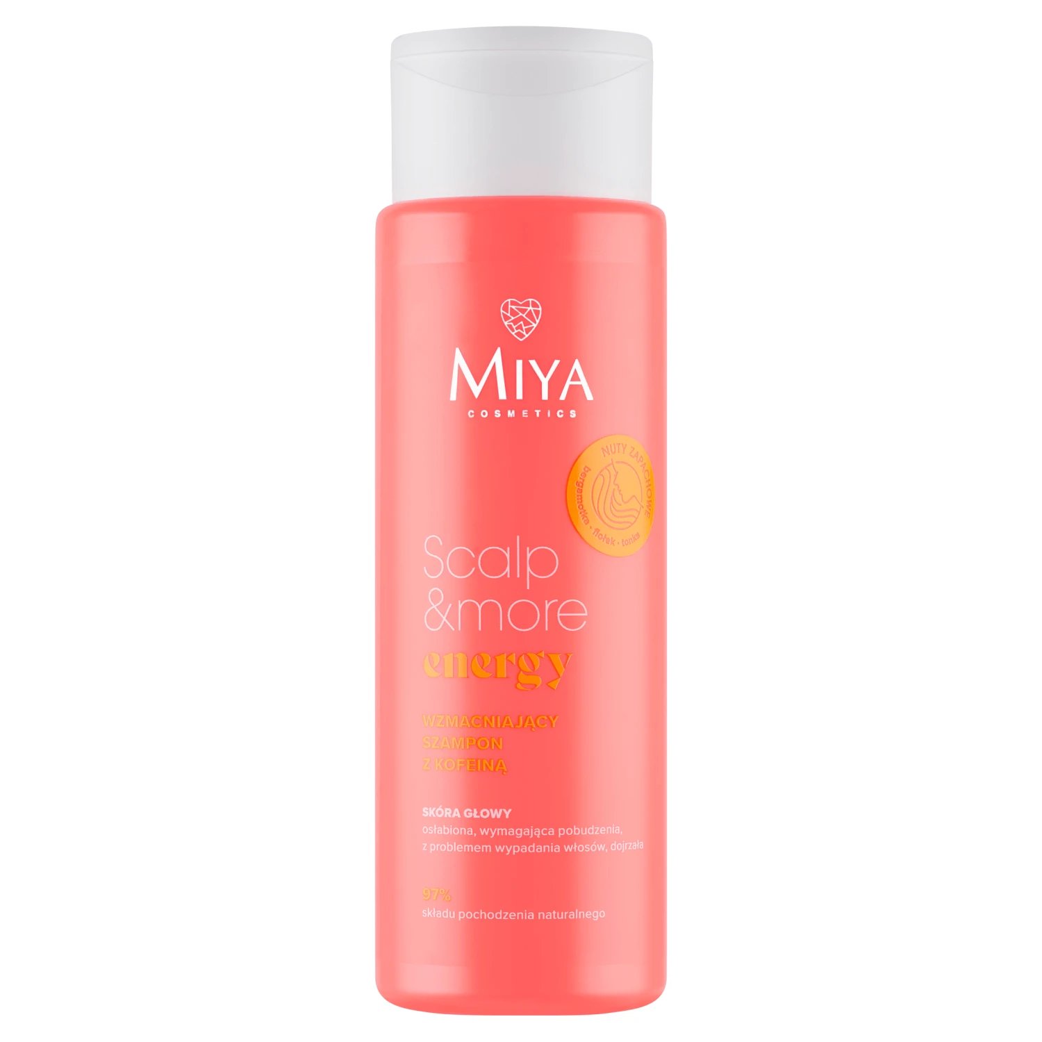 Miya Scalp&more Energy, șampon de întărire cu cafeină, 300 ml