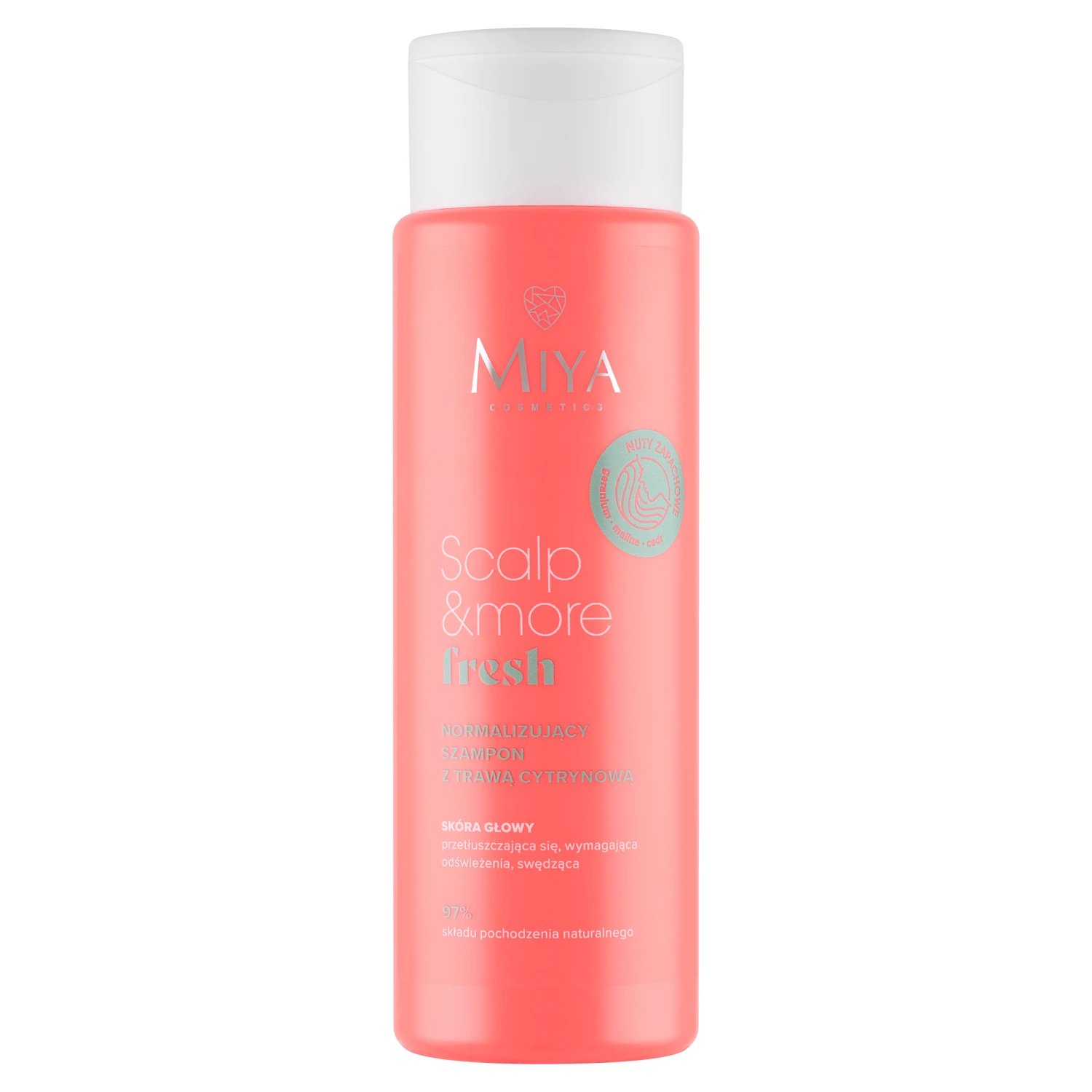 Miya Scalp&more Șampon proaspăt, normalizant, cu lemongrass, 300 ml