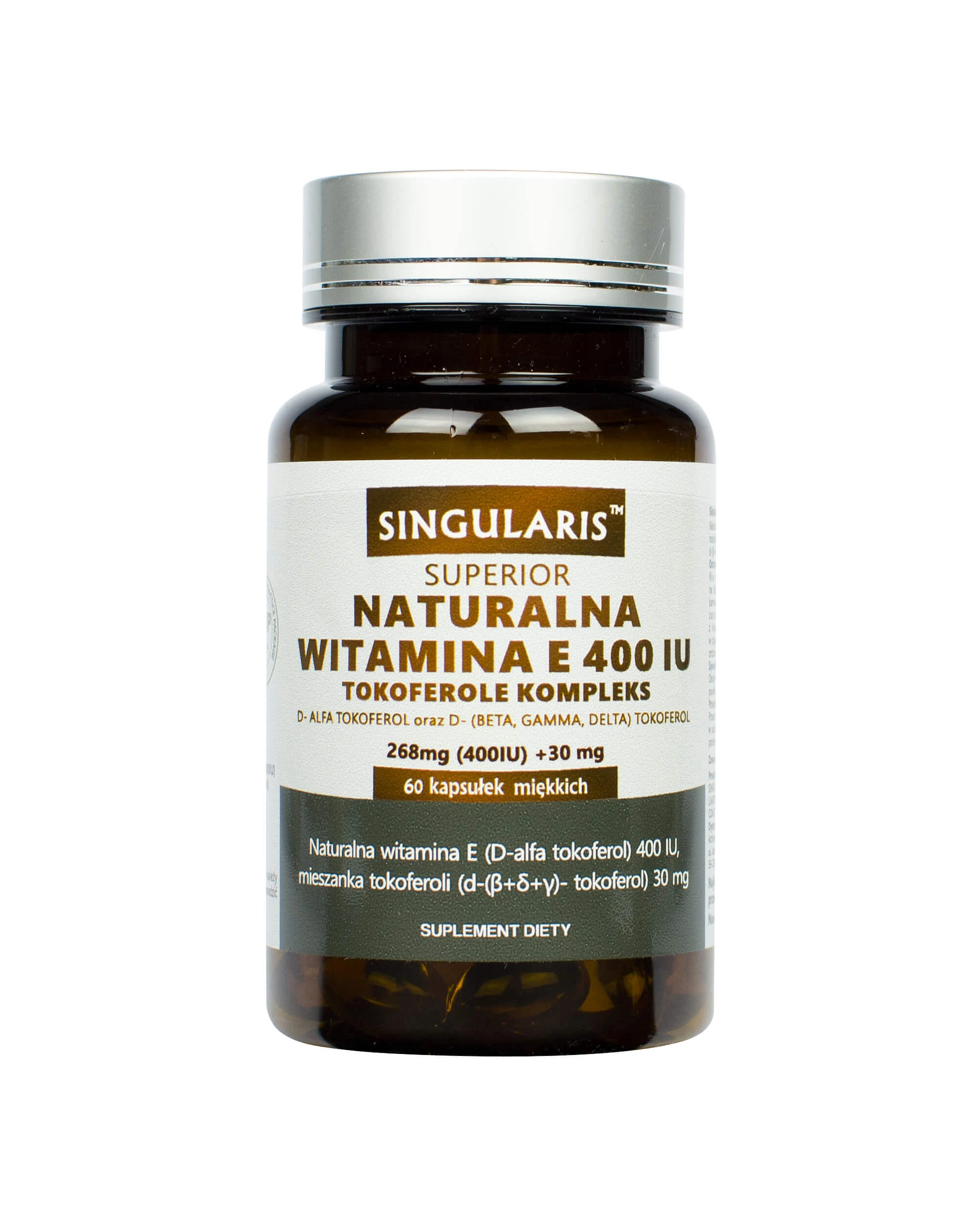 Singularis Superior Natural Vitamin E Tocopherols Complex 400IU 60 capsule