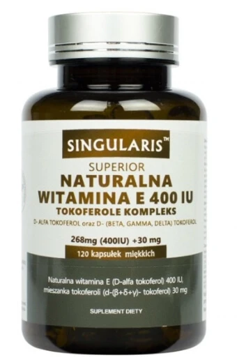 Singularis, complex natural de vitamina E-tocoferoli 400IU, 120 capsule