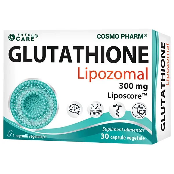 Glutathione Lipozomal, 300 mg, 30 capsule vegetale, Cosmopharm