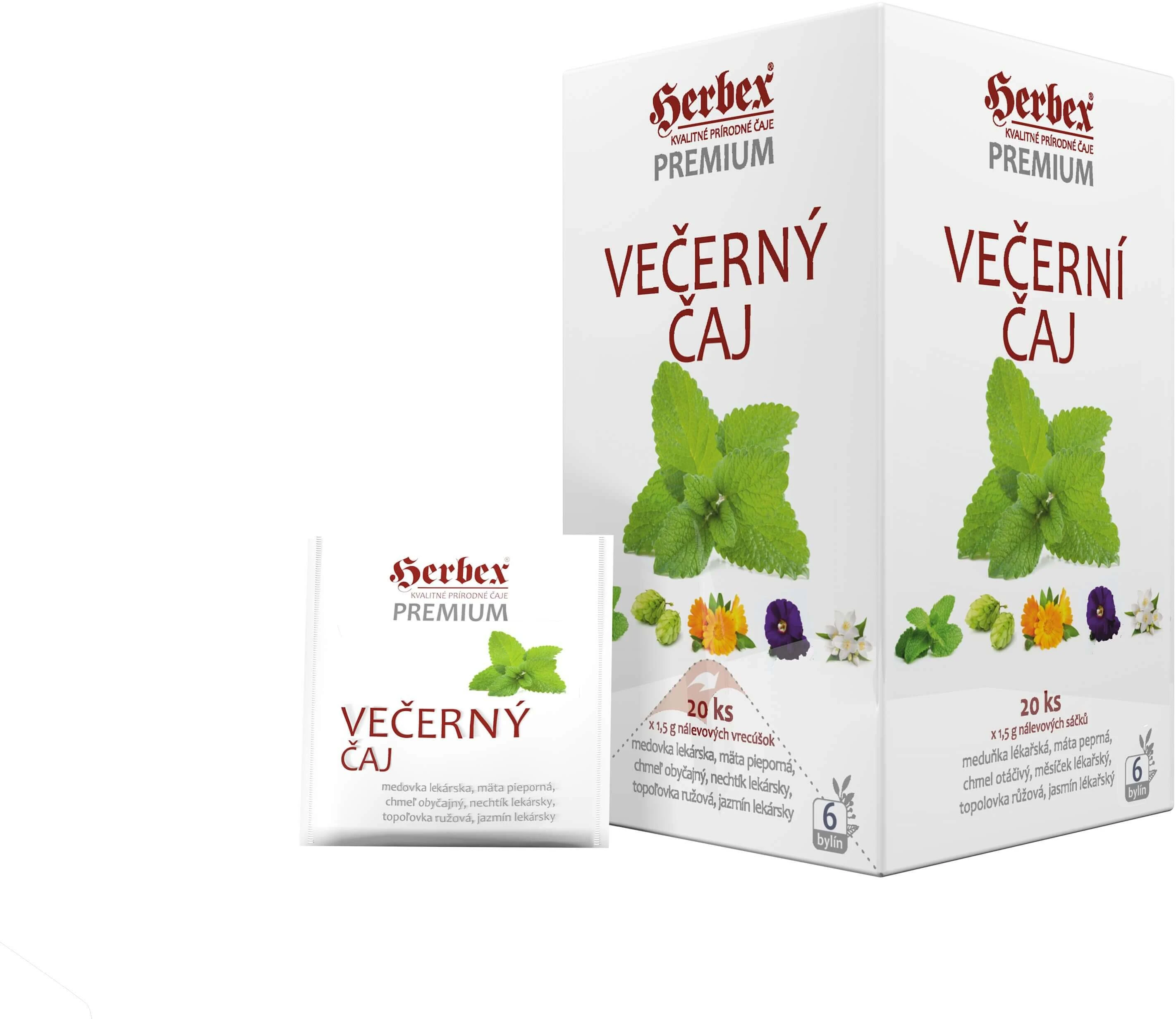 Herbex Premium pliculețe de ceai de seară 20 x 1,5 g