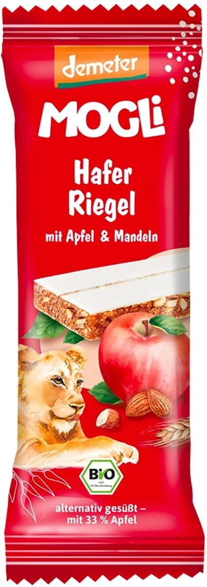 MOGLi BIO Baton de ovăz cu măr 25 g